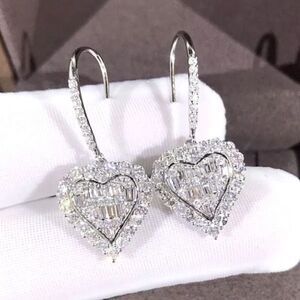 The Heart of Bling 925 Silver Drop Earrings